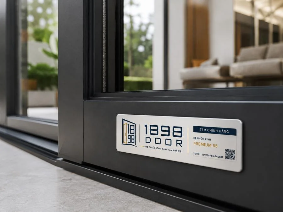 Cửa sổ mở hất nhôm kính - cửa nhôm kính 1898 Door